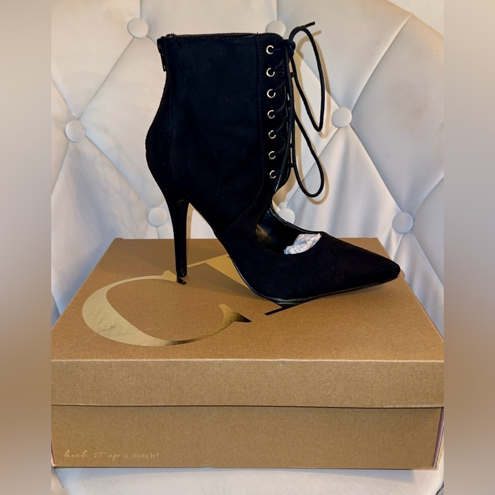Charlotte Russe Lace-Up Stiletto Boots